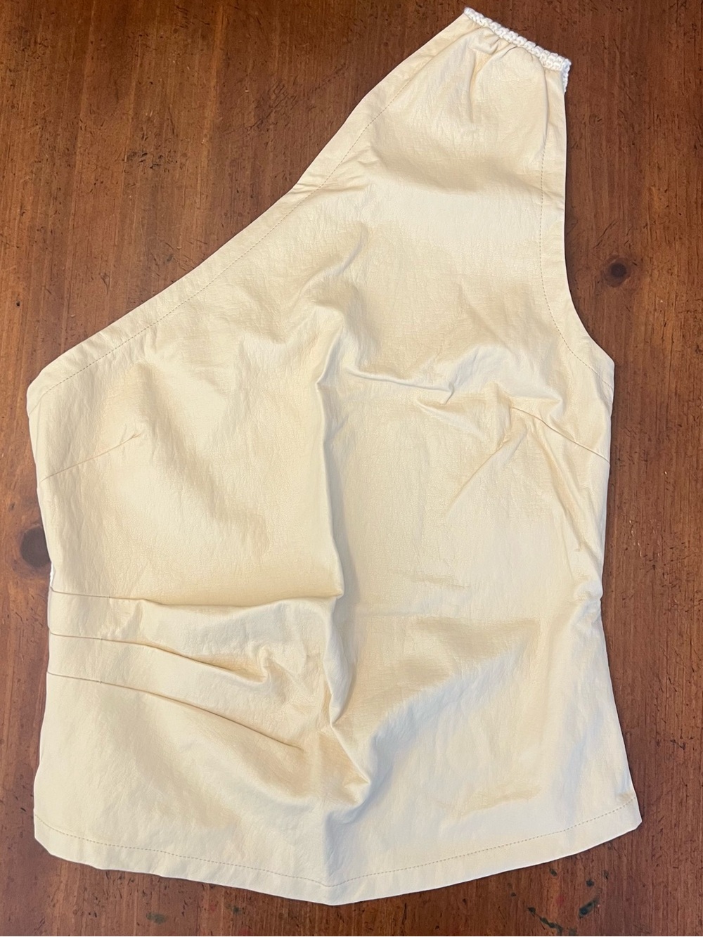 Evereve Womens light yellow One Shoulder Pullover Tank Top Regular M